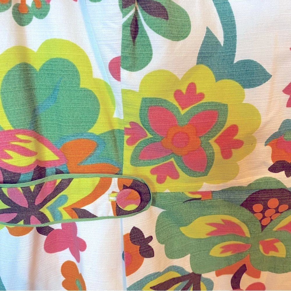 Boden Floral Mini Dress - Green and Pink Size 10 - Picture 6 of 8